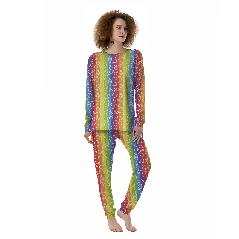 LGBT Symbols Rainbow Print Pattern Women's Pajamas