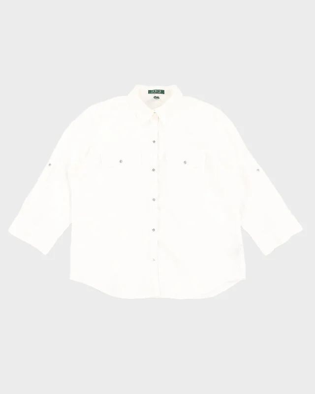 Ralph Lauren White Linen Shirt - XL