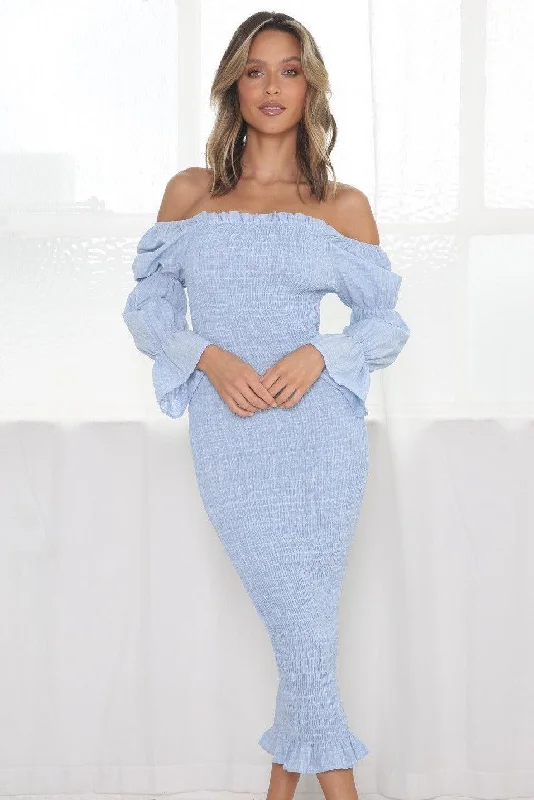 Grace Midi Dress - Baby Blue