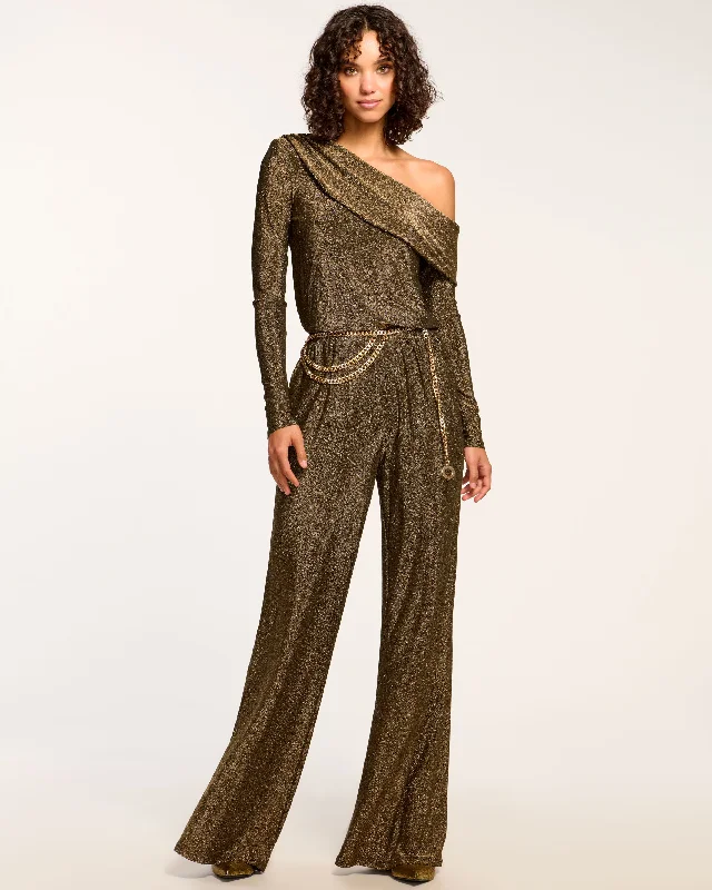 Manny Off-The-Shoulder Sparkle Jumpsuit