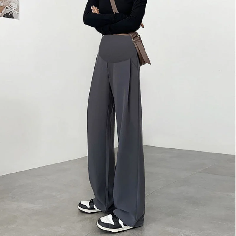 NiDELL: Pregnant Women’s Elegant Wide Leg Trousers For Autumn