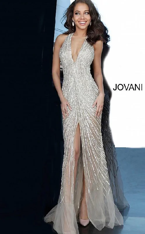 Jovani 2609 Prom Long Beaded Halter Sexy Dress