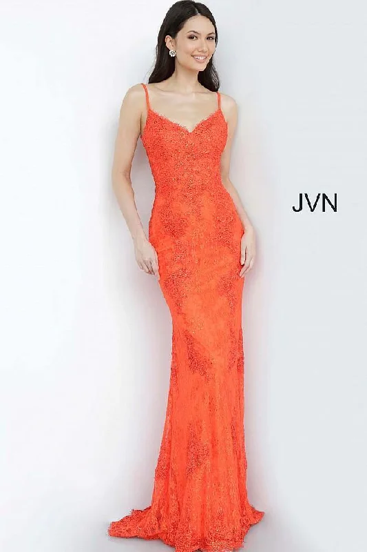 Jovani 02013 Form Fitting Lace Prom Long Dress