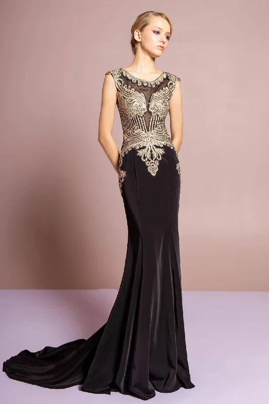 Sleeveless Prom Long Dress Formal Train