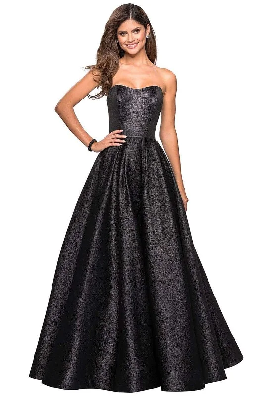 La Femme - 27280 Sweetheart Fitted Pleated Ballgown