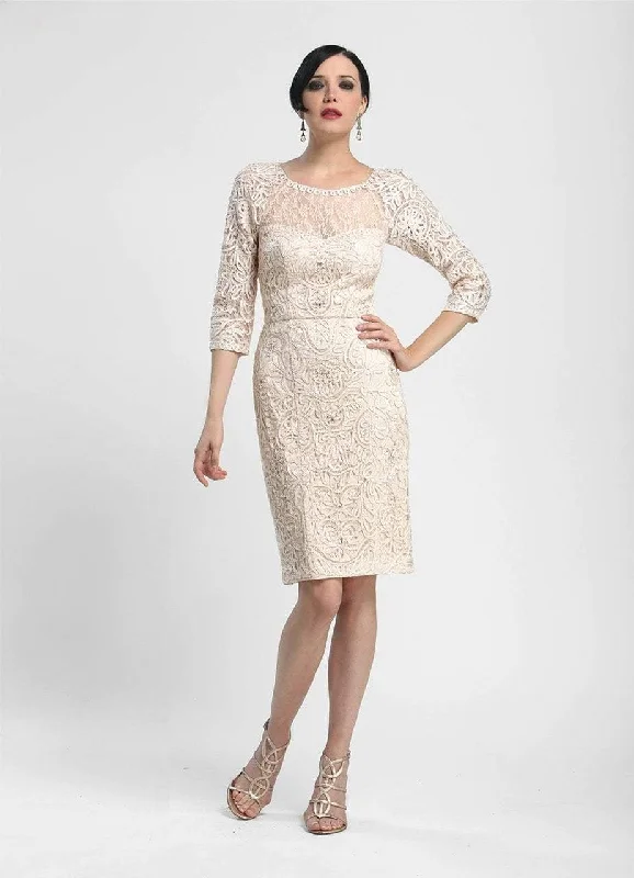 Sue Wong - N4118 Bateau Neck Embellished Lace Cocktail Dress