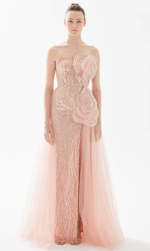 Tarik Ediz 98308 - Strapless Beaded Evening Dress