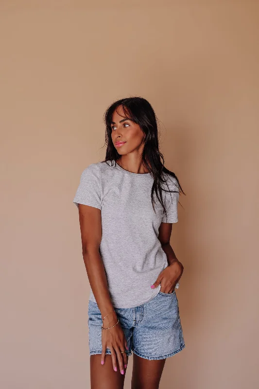 Amber Bamboo Top in Heather Gray