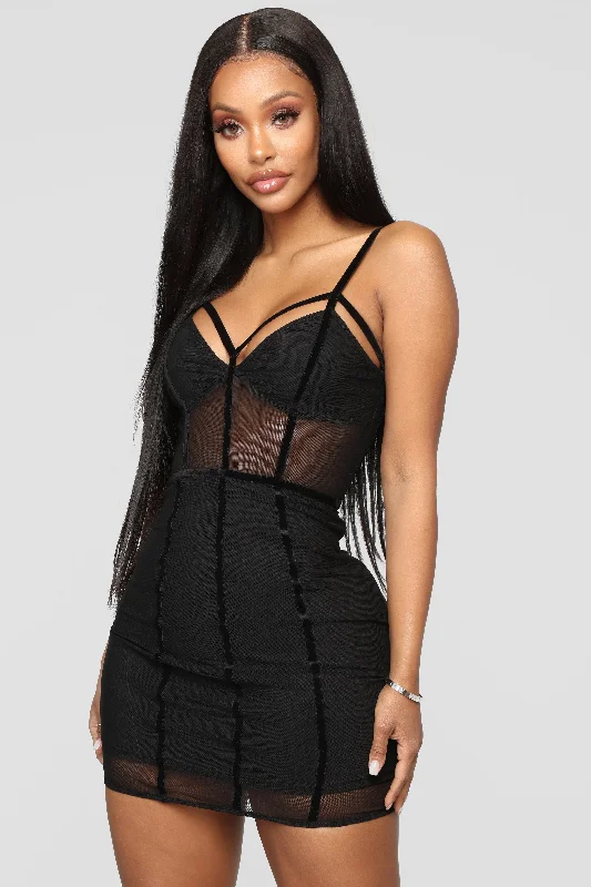 Avenge Mesh Dress - Black