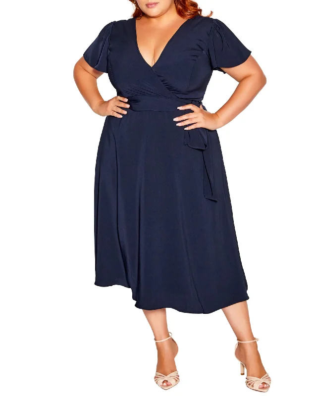 Belted Garden Dress | Navy