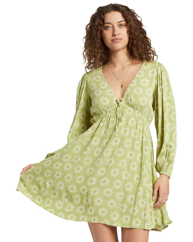 BILLABONG Women's Be Free Dress Palm Green