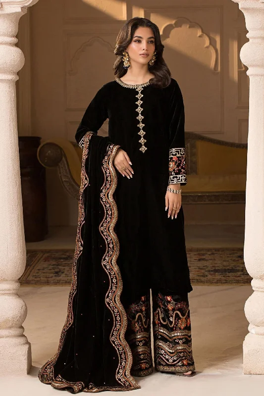 Black Multi Velvet Salwar Kameez