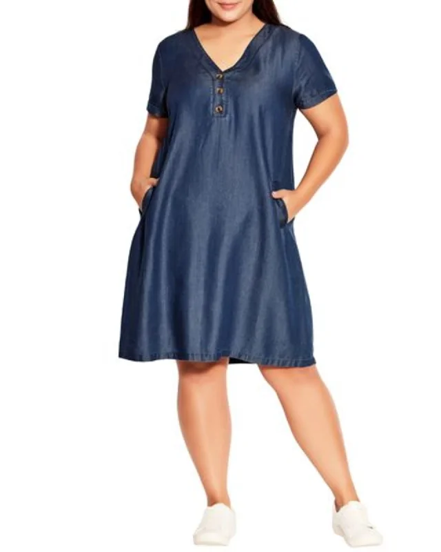 Cassie Pocket Dress | Indigo