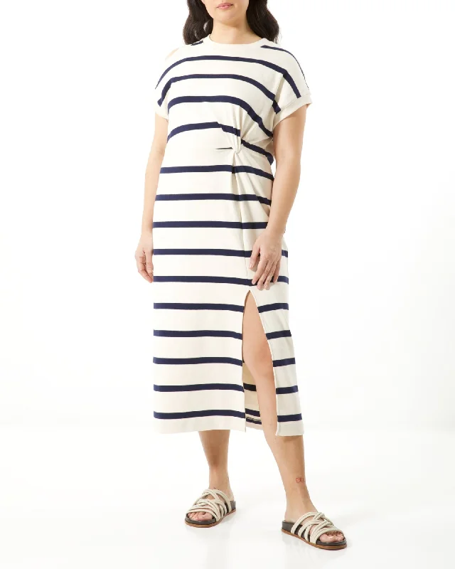 Charlie Dress | CREAM/MARITIME BLUE