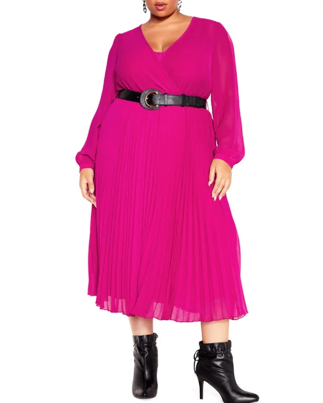 Cindy Precious Pleat Dress | Sangria