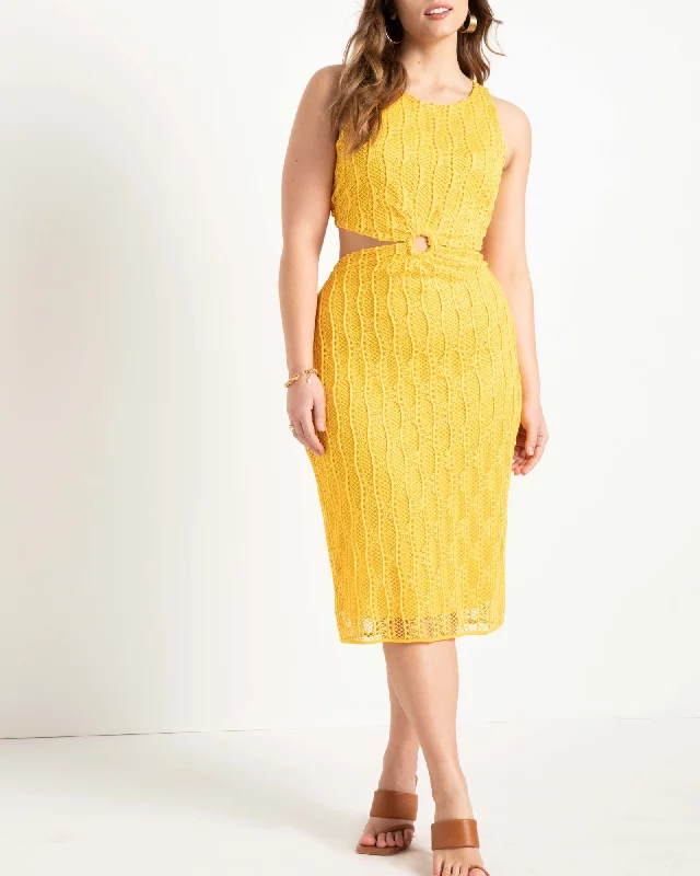 Cutout Crochet Dress | Daffodil