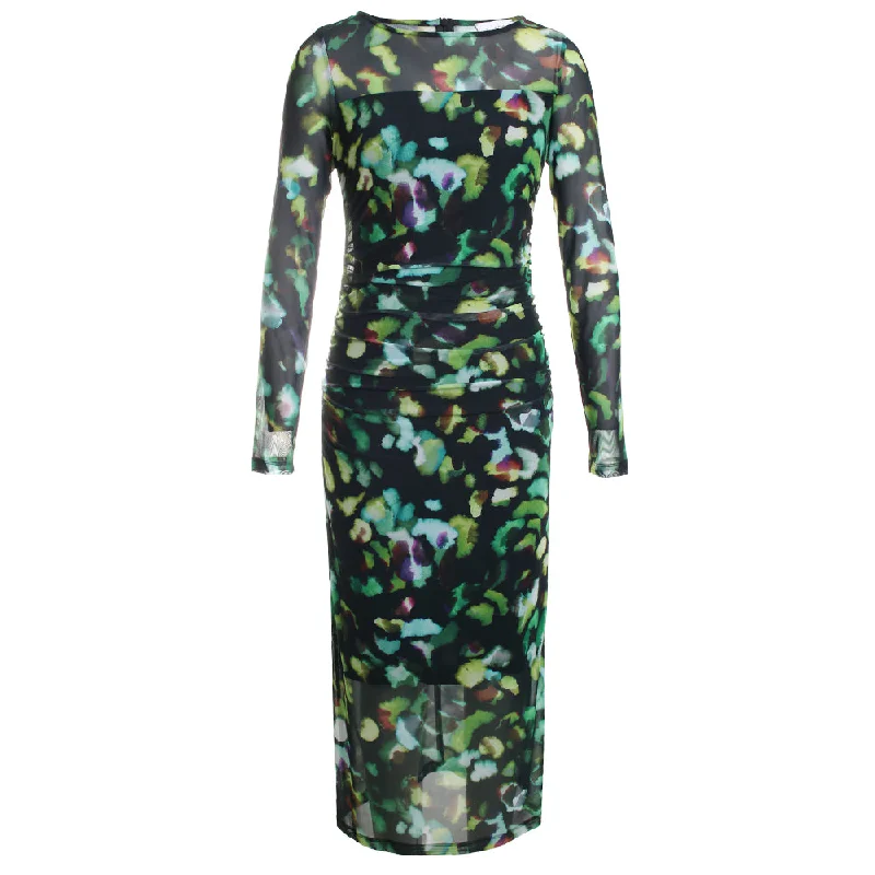 Mesh Abstract Sheath Dress