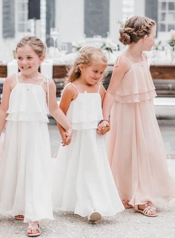 Full Length Boho Flower Girl Dress