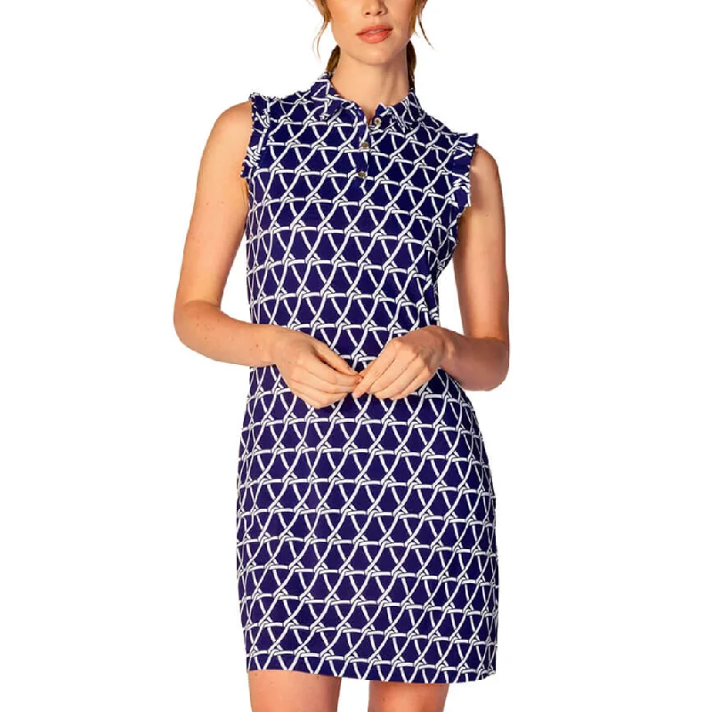 G-Lifestyle Polo Dress W/ Buttons - Nautical Navy