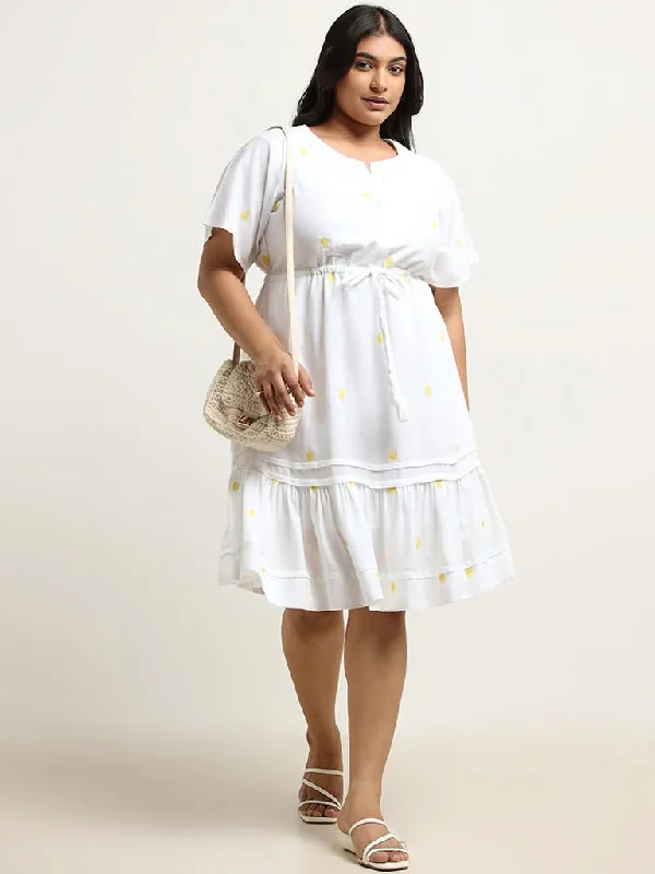 Gia White Tiered Dress