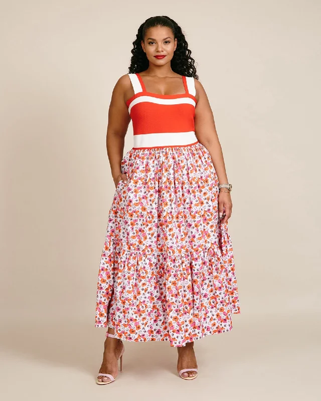 Gianna Dress | Neon Pink Floral