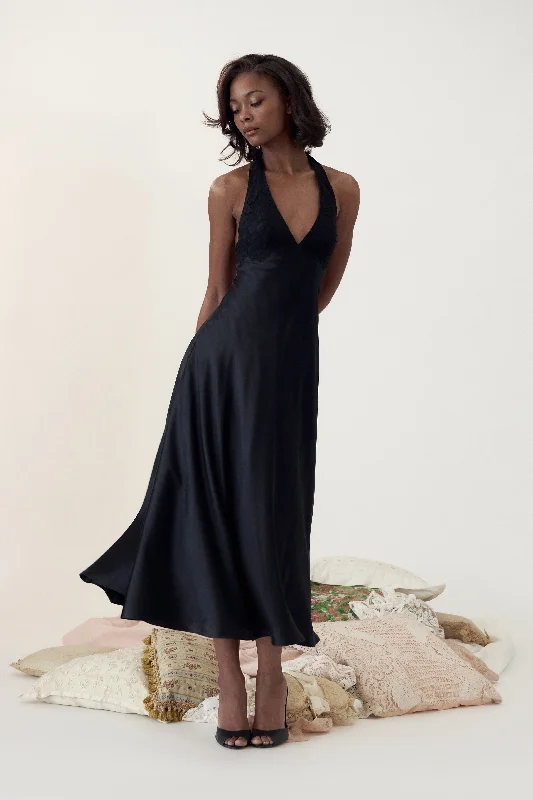 Halter Ballet Dress Noir