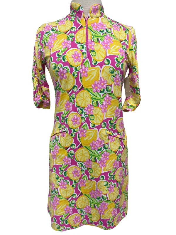 IBKUL Lemon Garden Dress - Small (FINAL SALE ITEM)