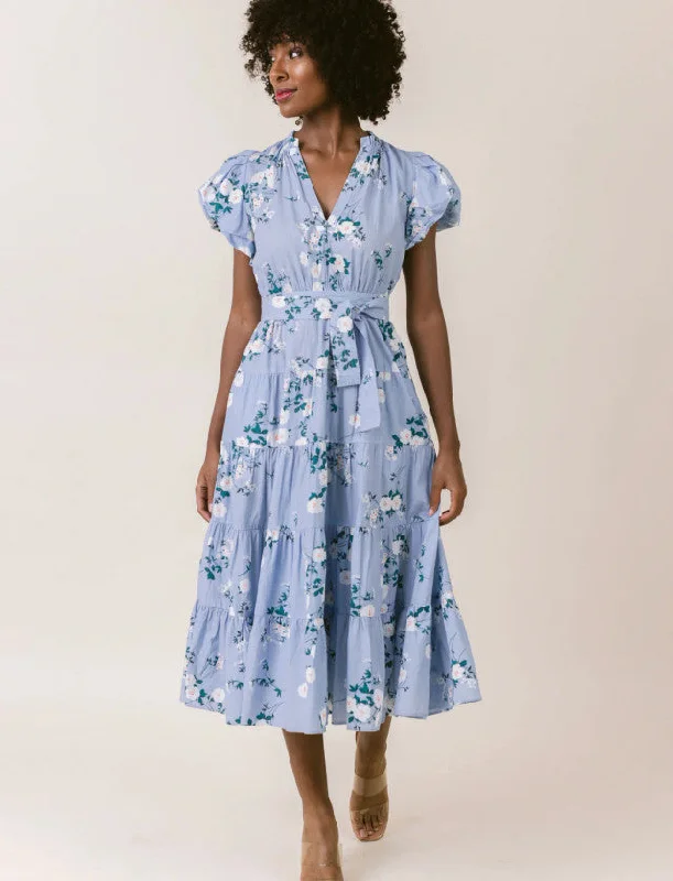 Daphne Dress (Blue Floral)