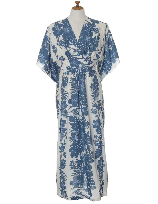 Lei Hibiscus Hawaiian Caftan Dress