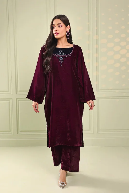 Maroon Velvet Formal Wear Suit