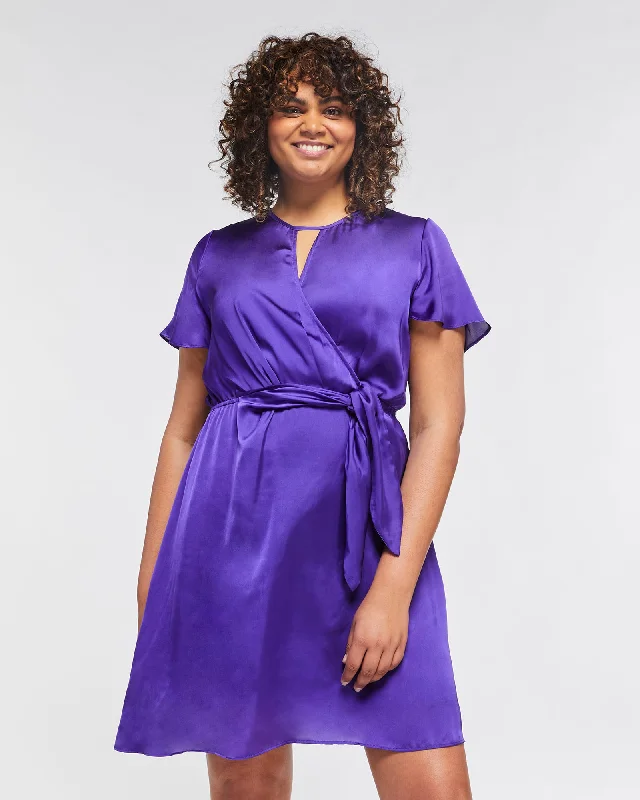 Matilda Satin Dress | Violet