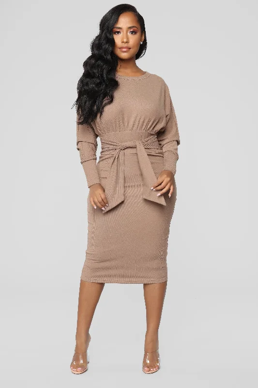 Never Too Soft Dress - Taupe