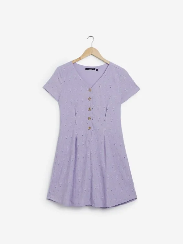 Nuon Lilac Cutout Design Preston Dress