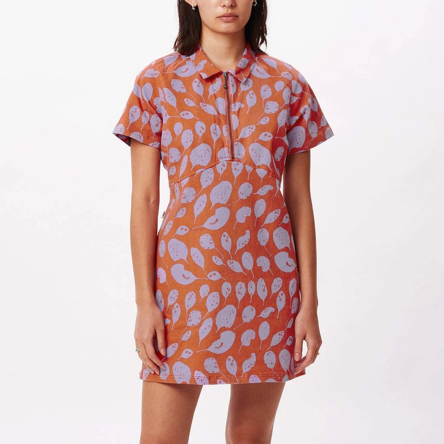 OBEY Leaves Work Dress Women's Ginger Biscuit Multi