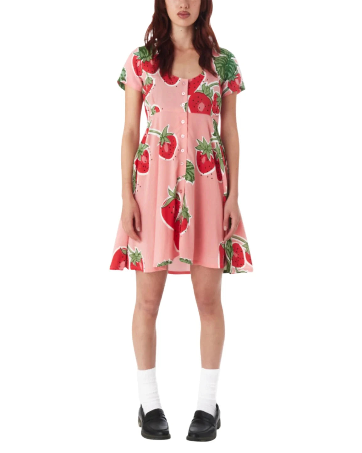 OBEY Women's Jumbo Berries Dress Flamingo Pink Multi