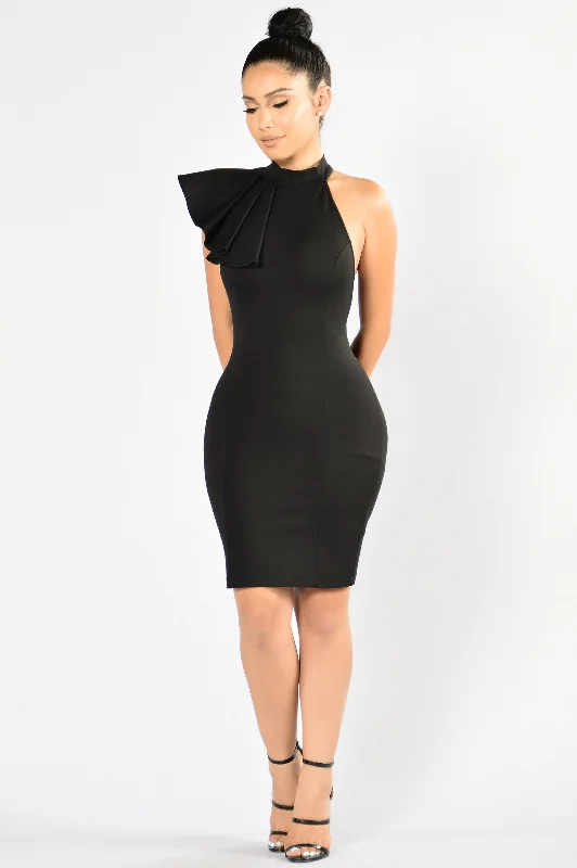 Ruffle Butter Dress - Black