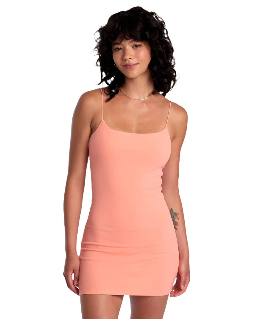 RVCA Women's Fey Dress Fusion Coral