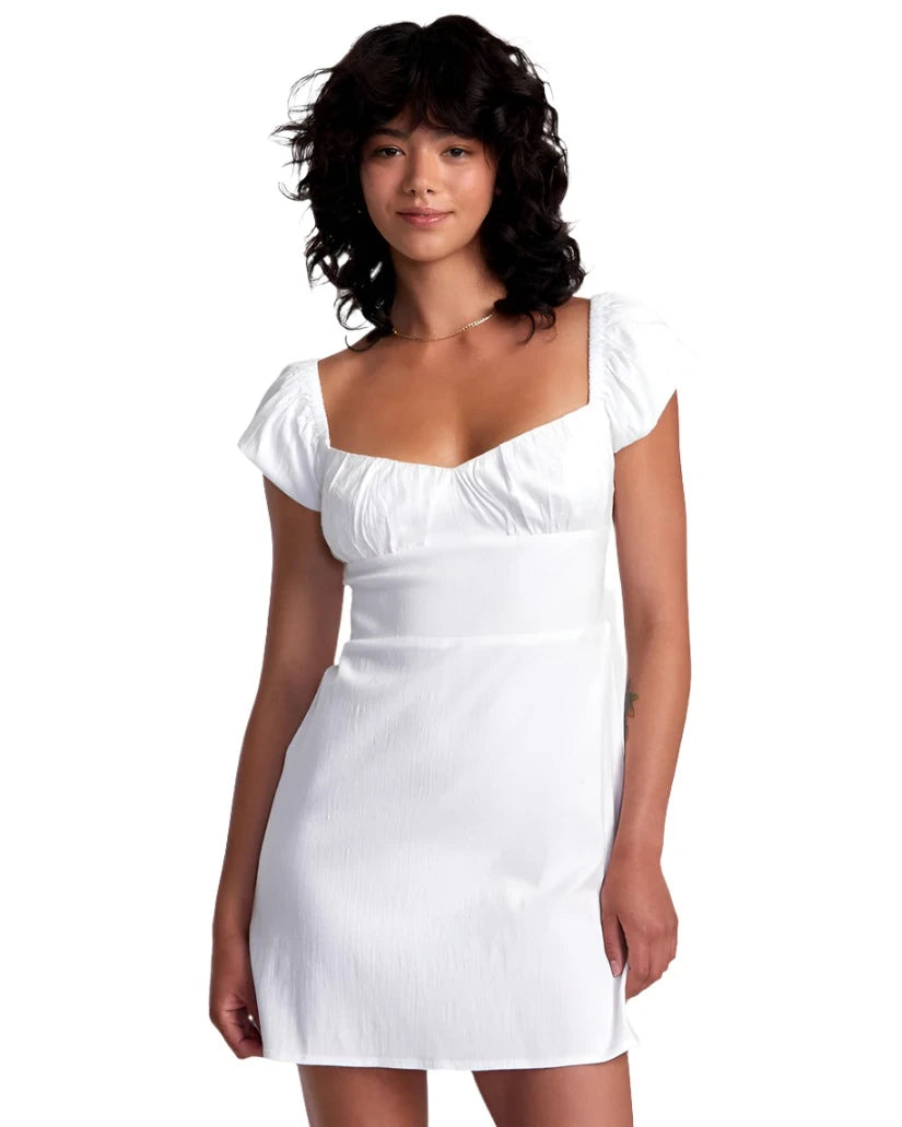 RVCA Women's Tess Dress Whisper White