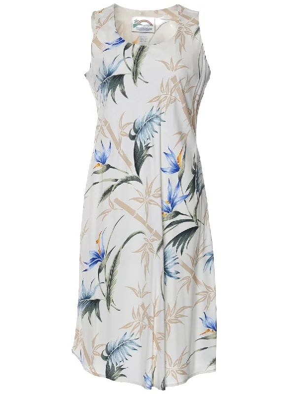 Sleeveless Hawaiian Dress Bamboo Paradise