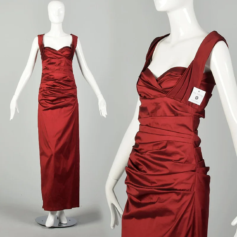 Small Talbot Runhof Red Evening Gown Sweetheart Neckline Formal Dress