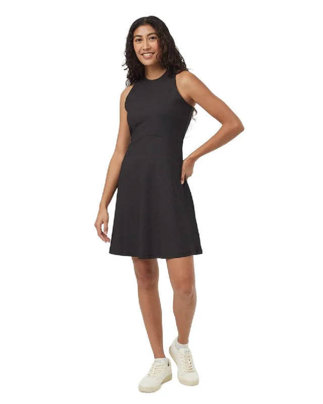 TENTREE Women's TechRib Dress Meteorite Black