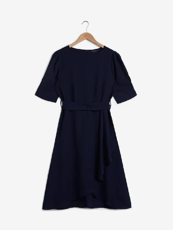 Wardrobe Navy Dress with Belt