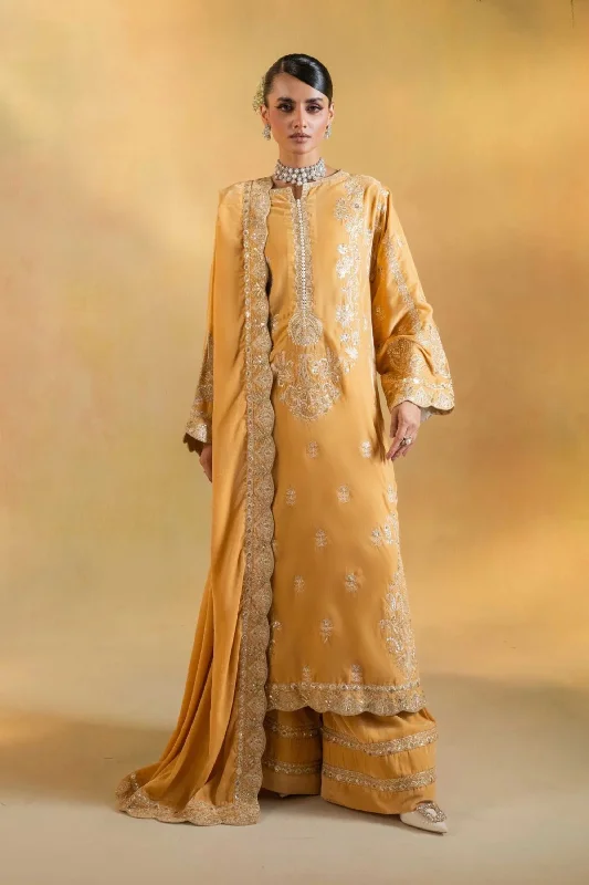 Yellow Golden 3pc Velvet Suit