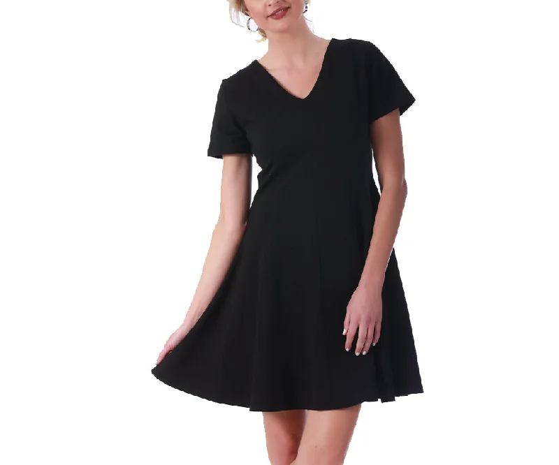 InstantFigure Short V-neck Panel dress w/flared skirt 16808M by InstantFigure INC