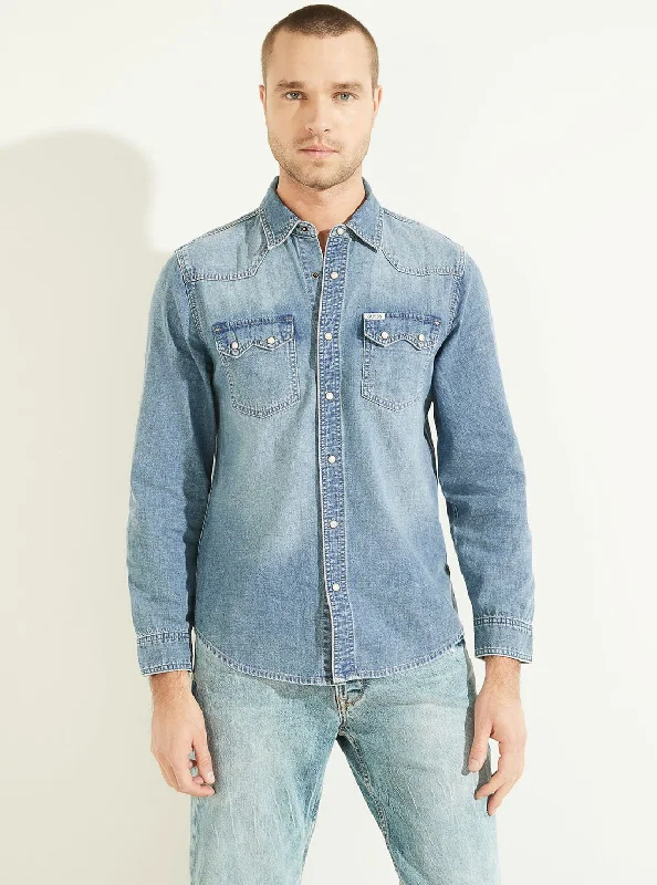 Traverse Regular Western Denim Shirt