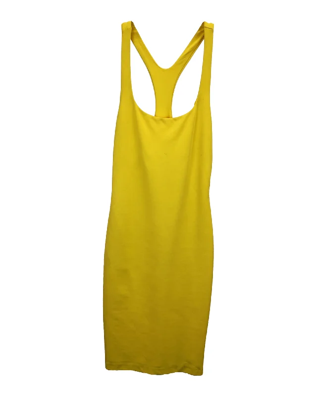 Dsquared2 Tank Bodycon Dress in Yellow Viscose