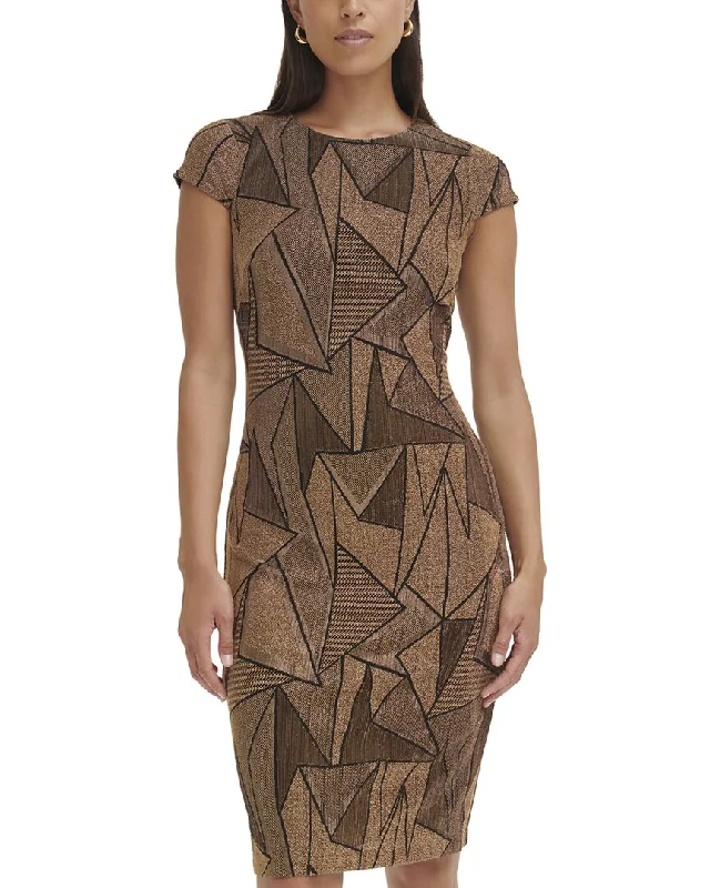 Vince Camuto Metallic Knit Bodycon Dress